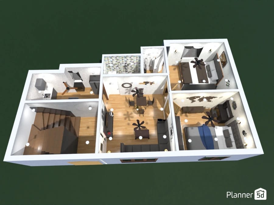 Como projetar casa 3 quartos