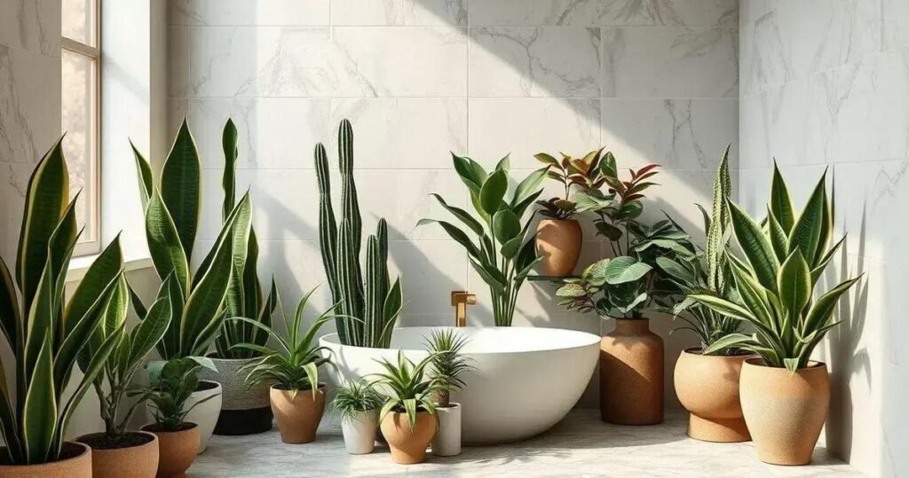 Decoração com plantas pendentes: ideias para banheiros pequenos