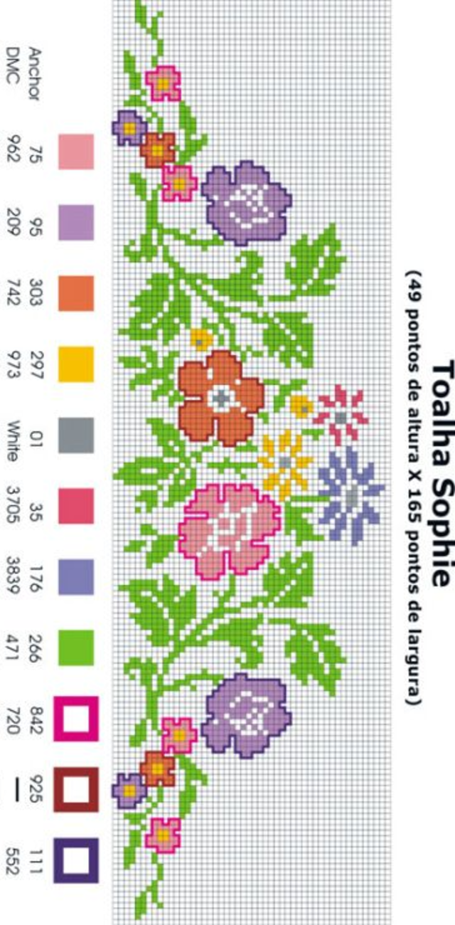 aprender avesso perfeito ponto cruz flores