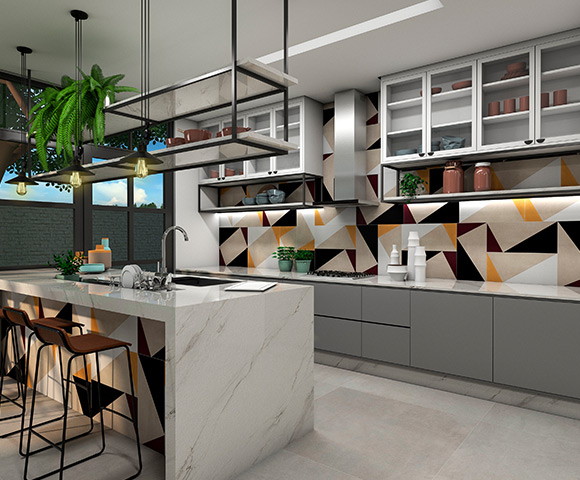 As Cores de Porcelanato que Vão Dominar as Cozinhas em 2026