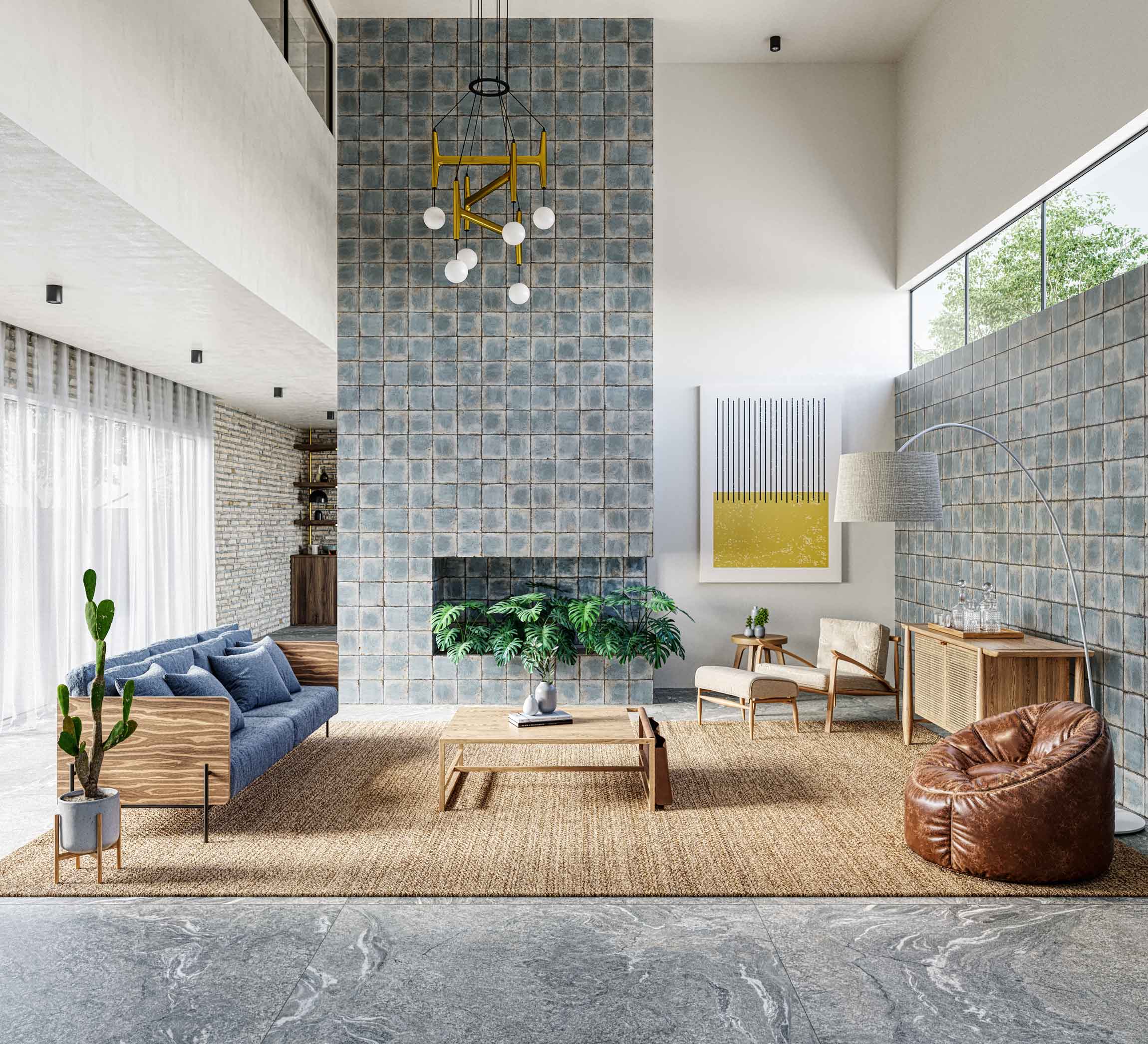 porcelanato que imita pedra