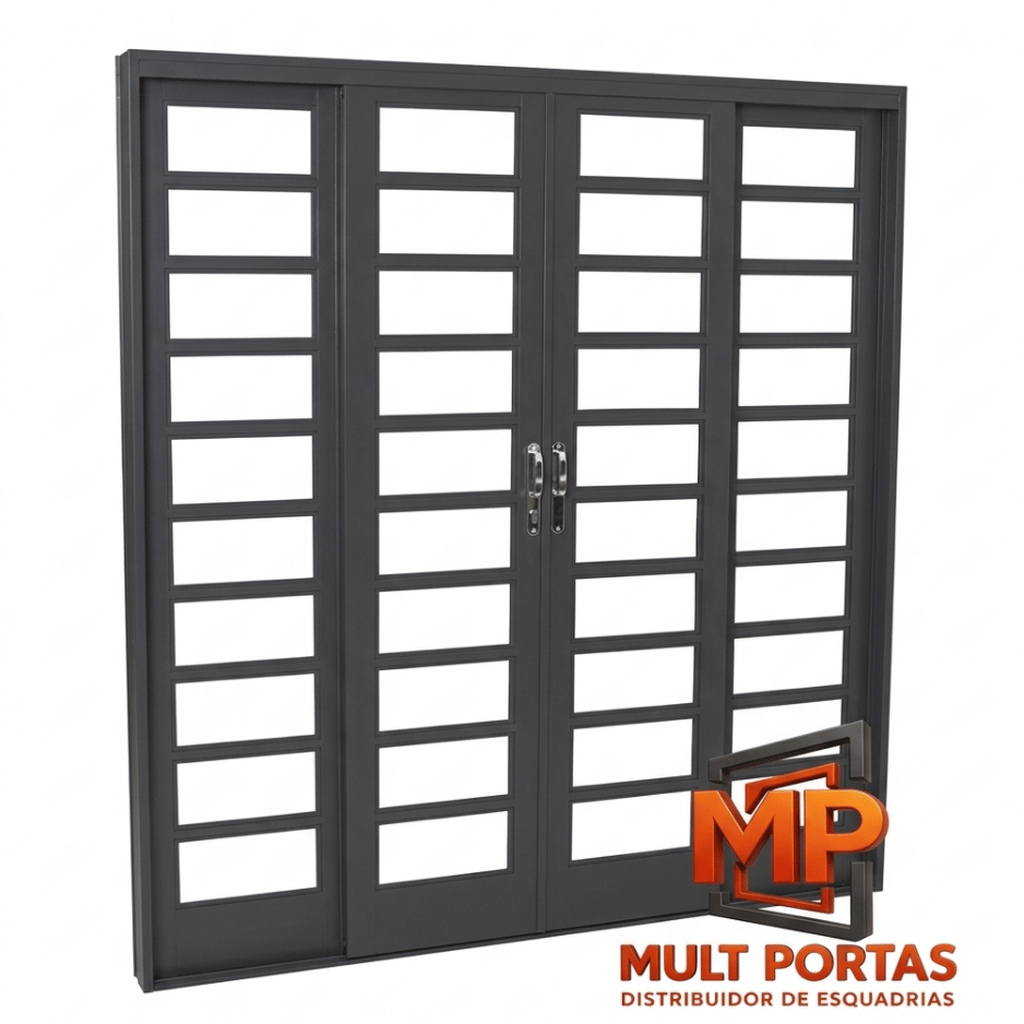 kit porta de correr vidro roldana aparente