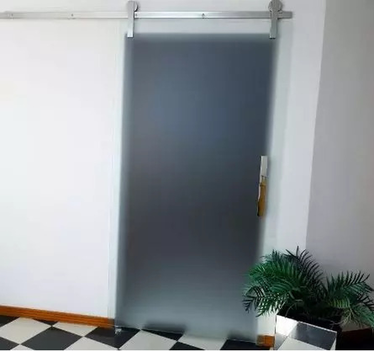 porta de correr vidro alumínio preto