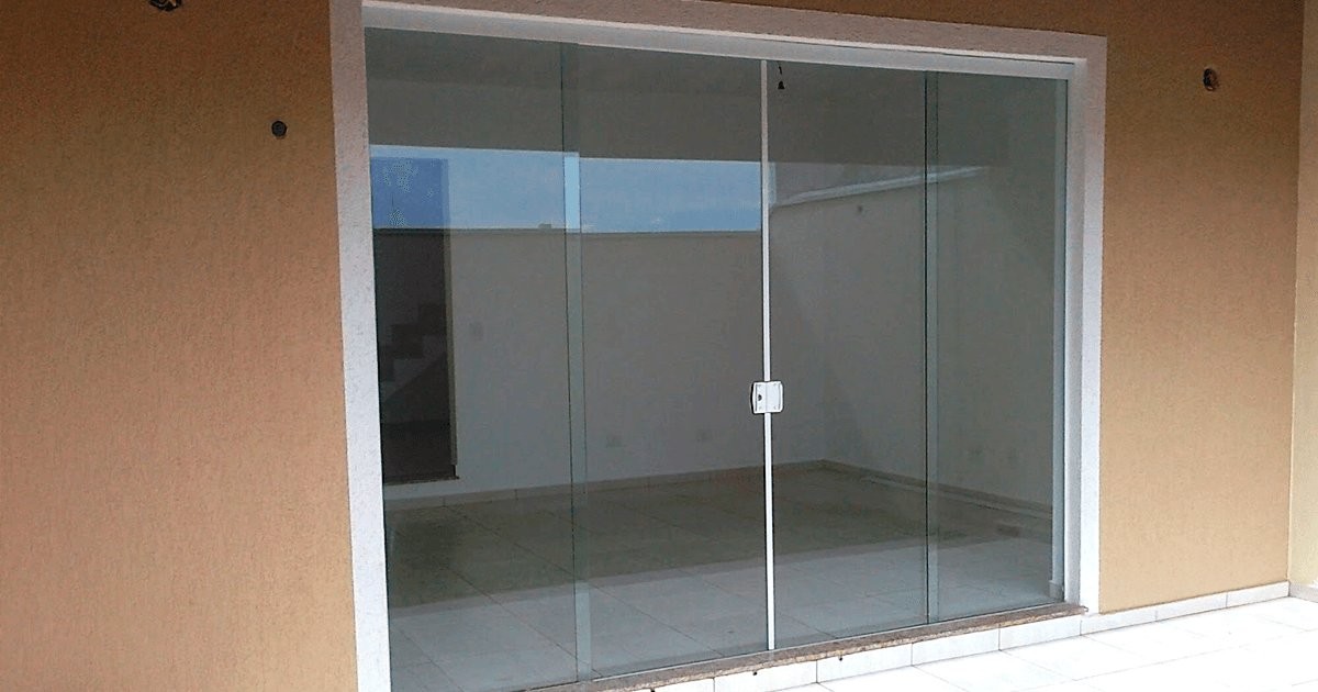 porta de correr vidro com fechadura