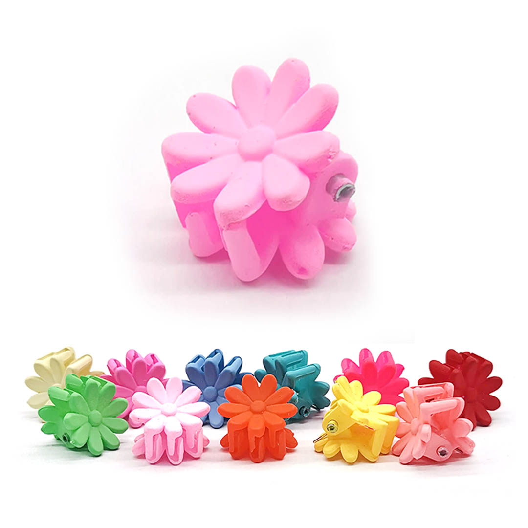 presilha de flor colorida