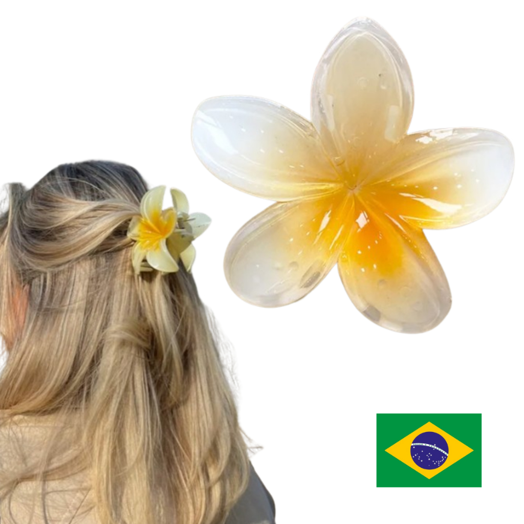 presilha de flor tecido