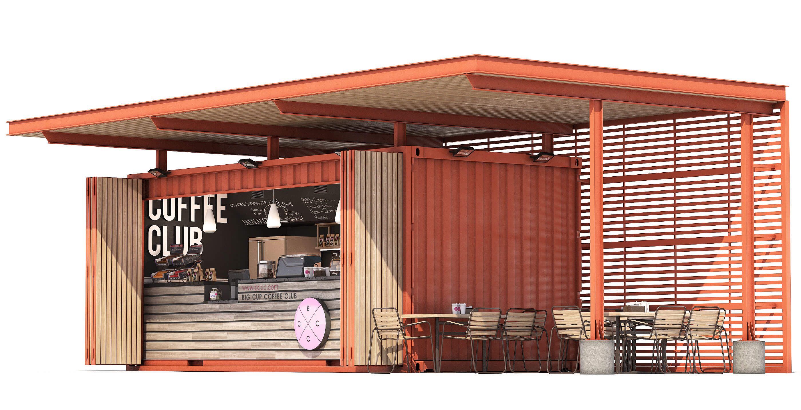 projeto lanchonete container sustentável