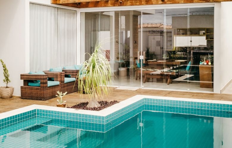 área gourmet integrada com sala de estar