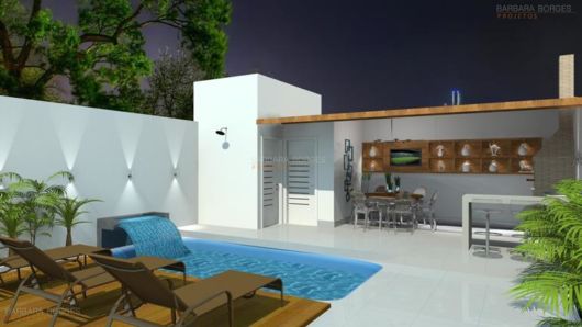projeto sítio moderno com piscina