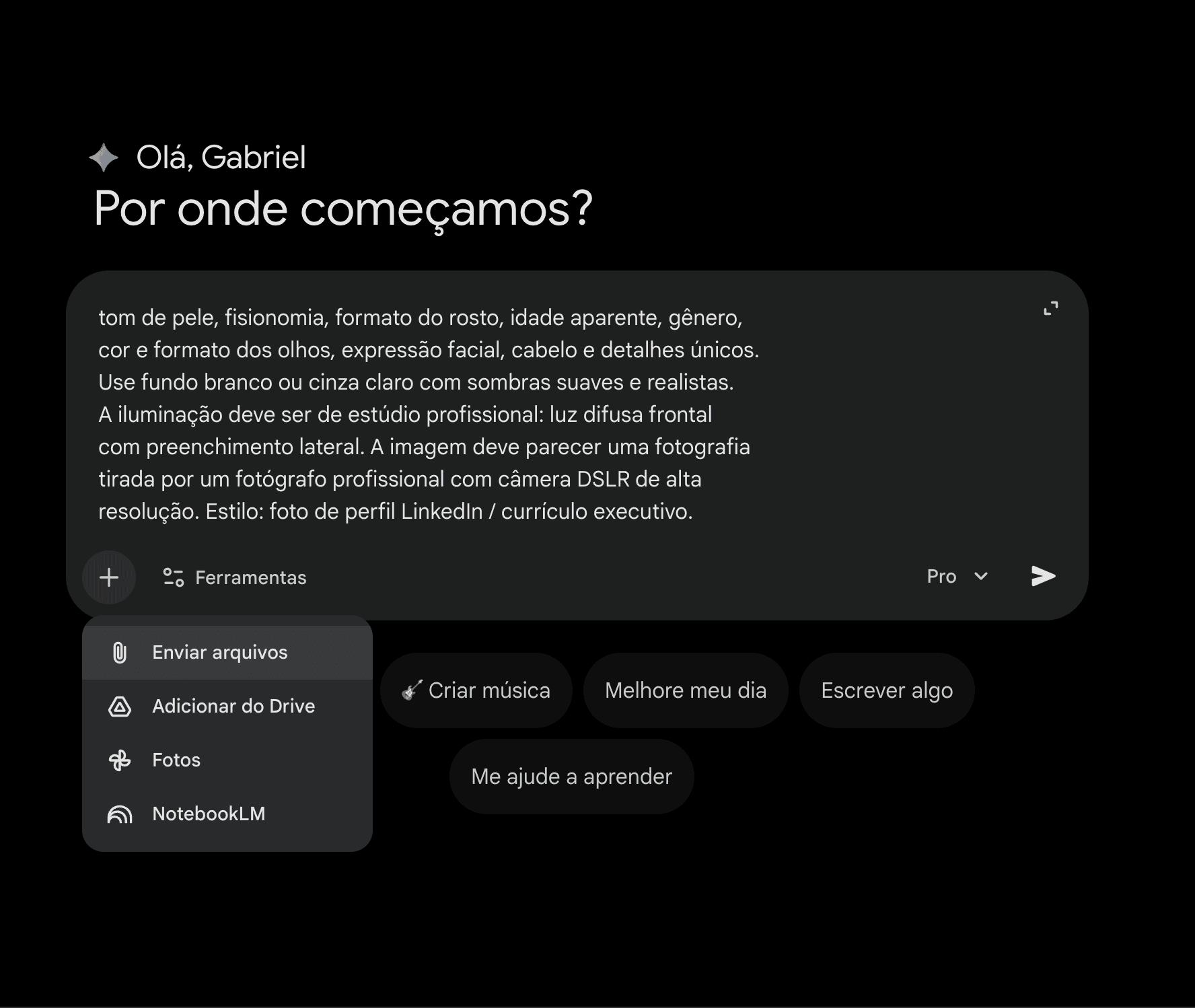 prompts para ChatGPT foto currículo