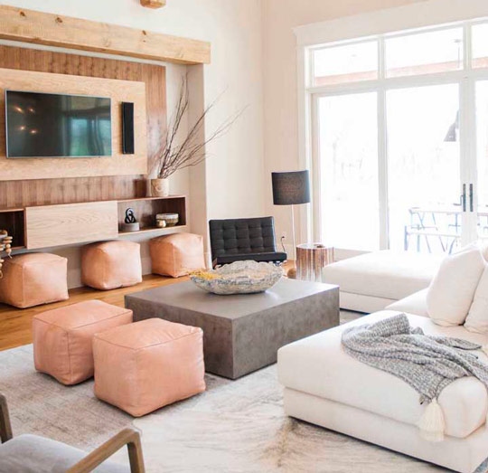 10 ideias criativas para usar puff na sala