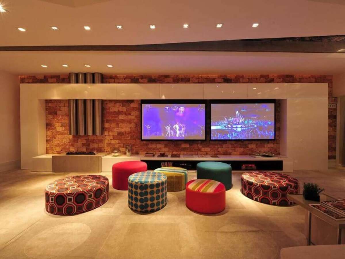 10 ideias criativas para usar puff na sala