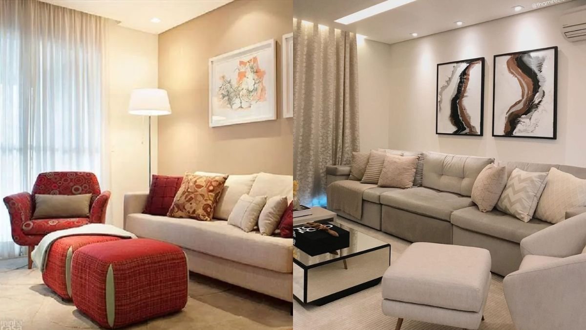 puff de crochê para sala de estar