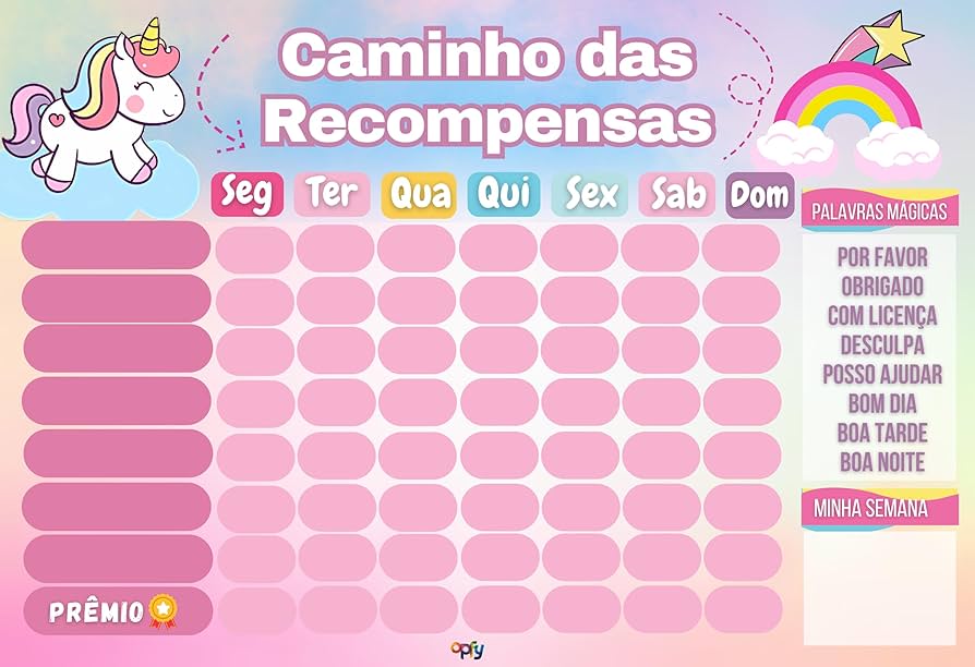custo benefício de quadros de incentivo infantil para imprimir