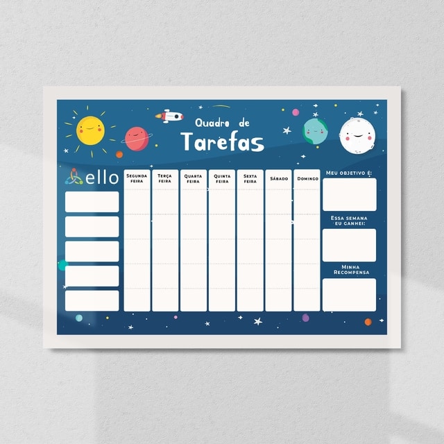 quadro de incentivo infantil para imprimir