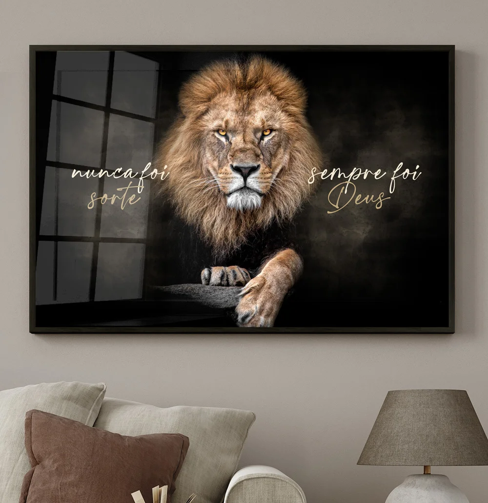 quadro leao pequeno