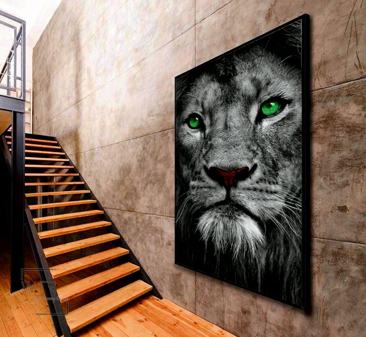 quadro leao dourado