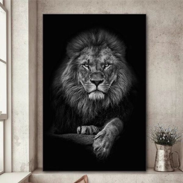 quadro leao dourado