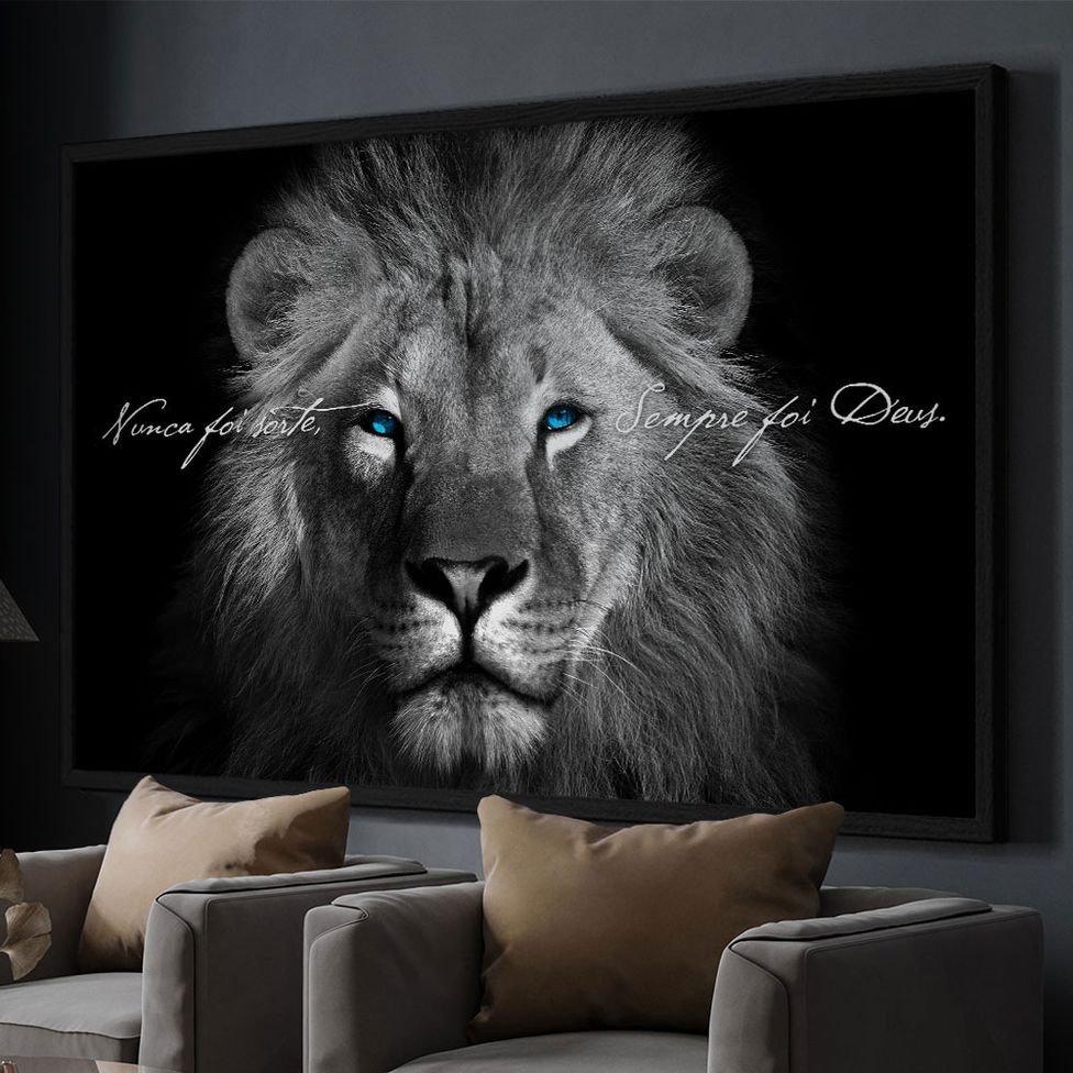 quadro leao com filhotes