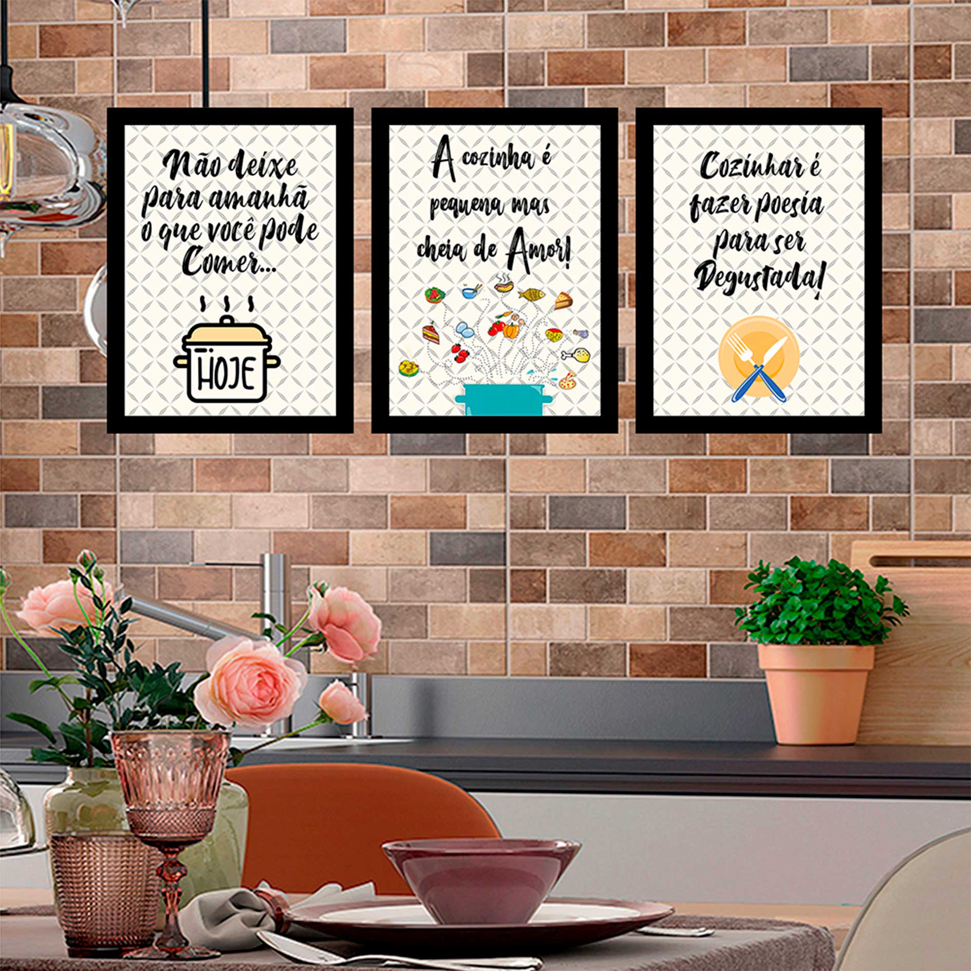 quadro para cozinha minimalista