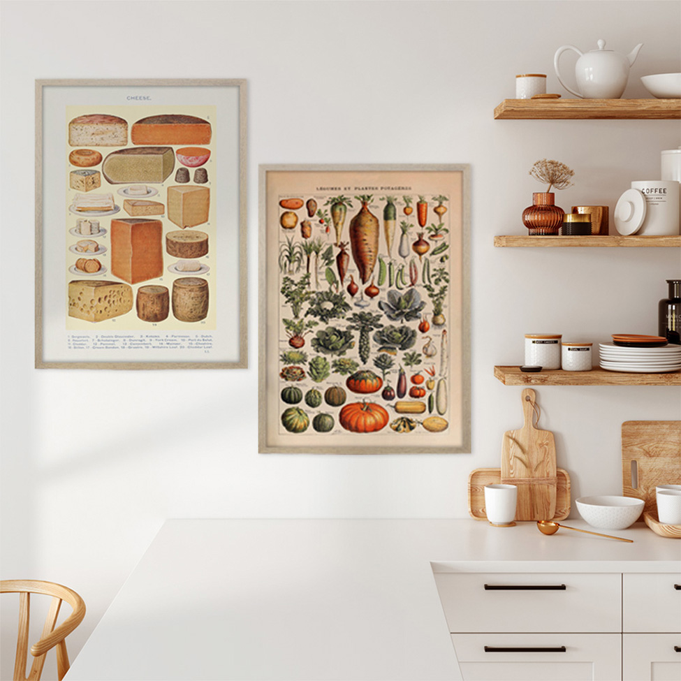 quadro decorativo cozinha preto e branco