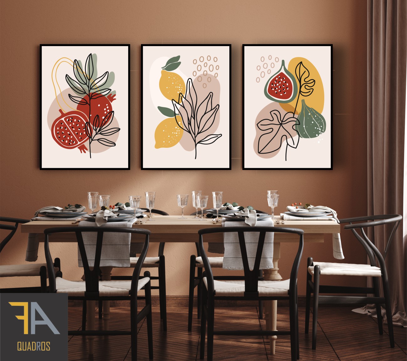 quadro com moldura para cozinha