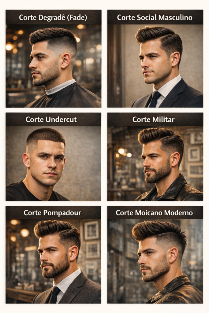 quais os tipos de corte de cabelo masculino