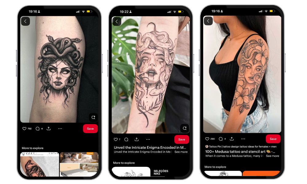 significado tatuagem medusa homem