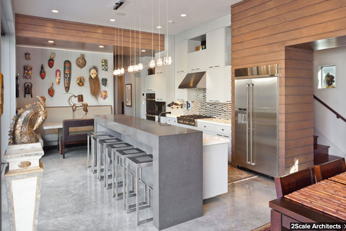 bancada concreto aparente ou granito para cozinha