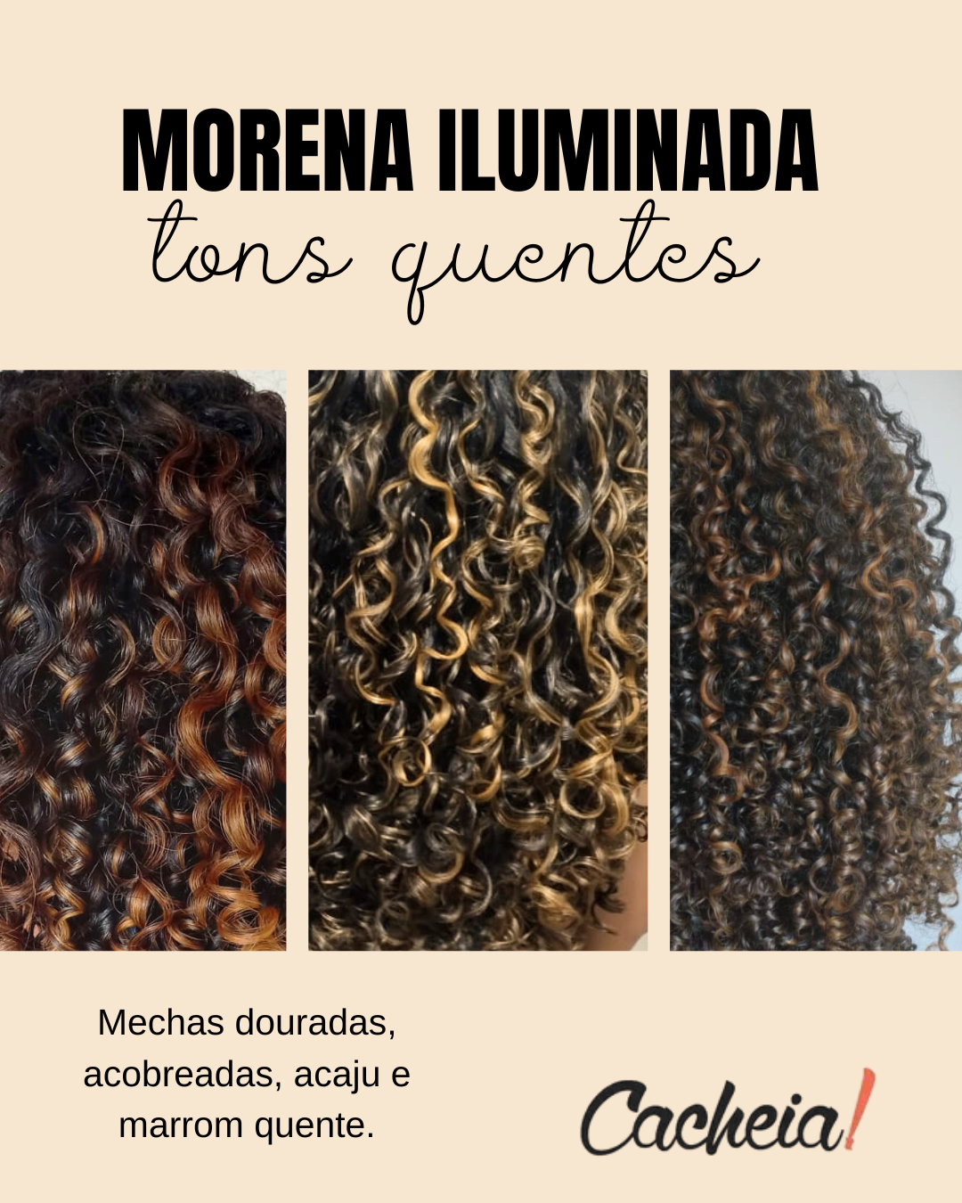ideias morena iluminada cabelo cacheado para se inspirar