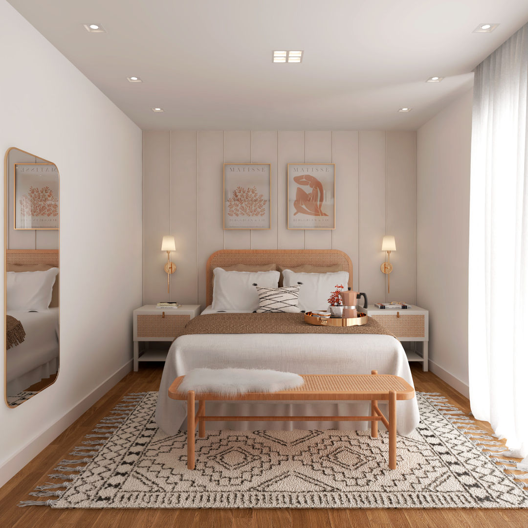 quarto casal boho chic