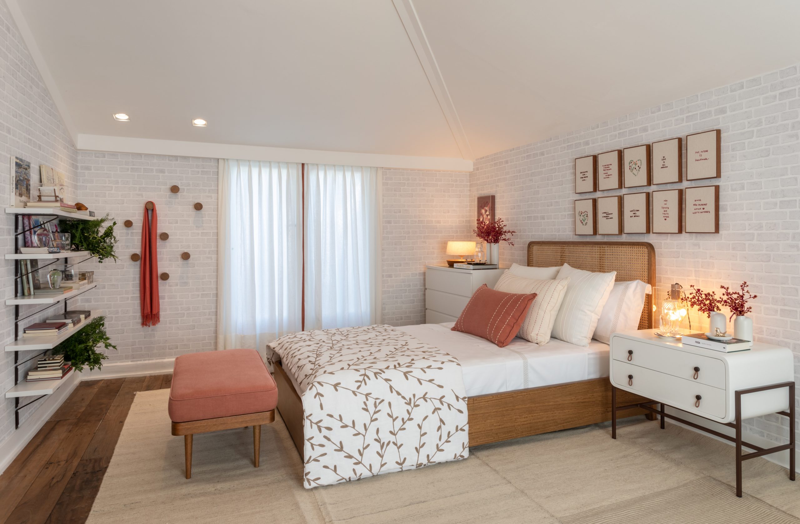 quarto casal boho cores