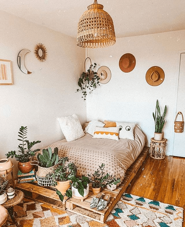 quarto casal boho chic
