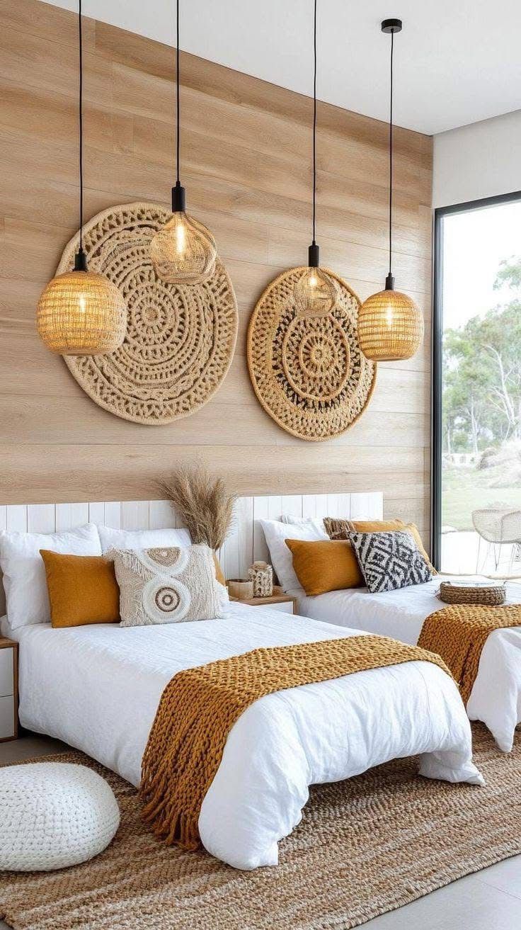 quarto casal boho pequeno