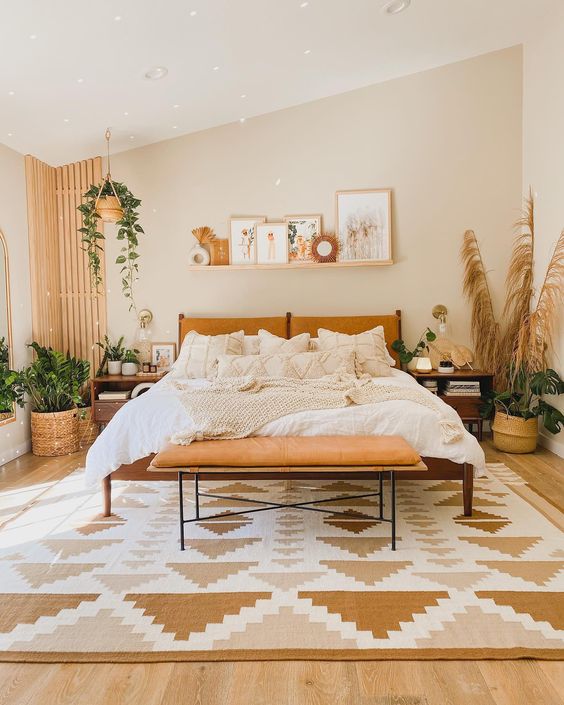 quarto casal boho decoração
