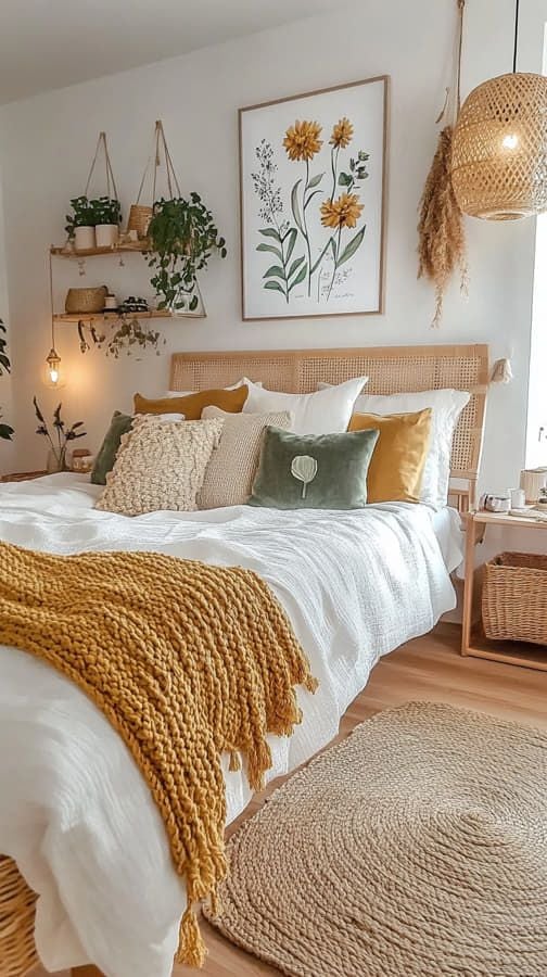 quarto casal boho decoração