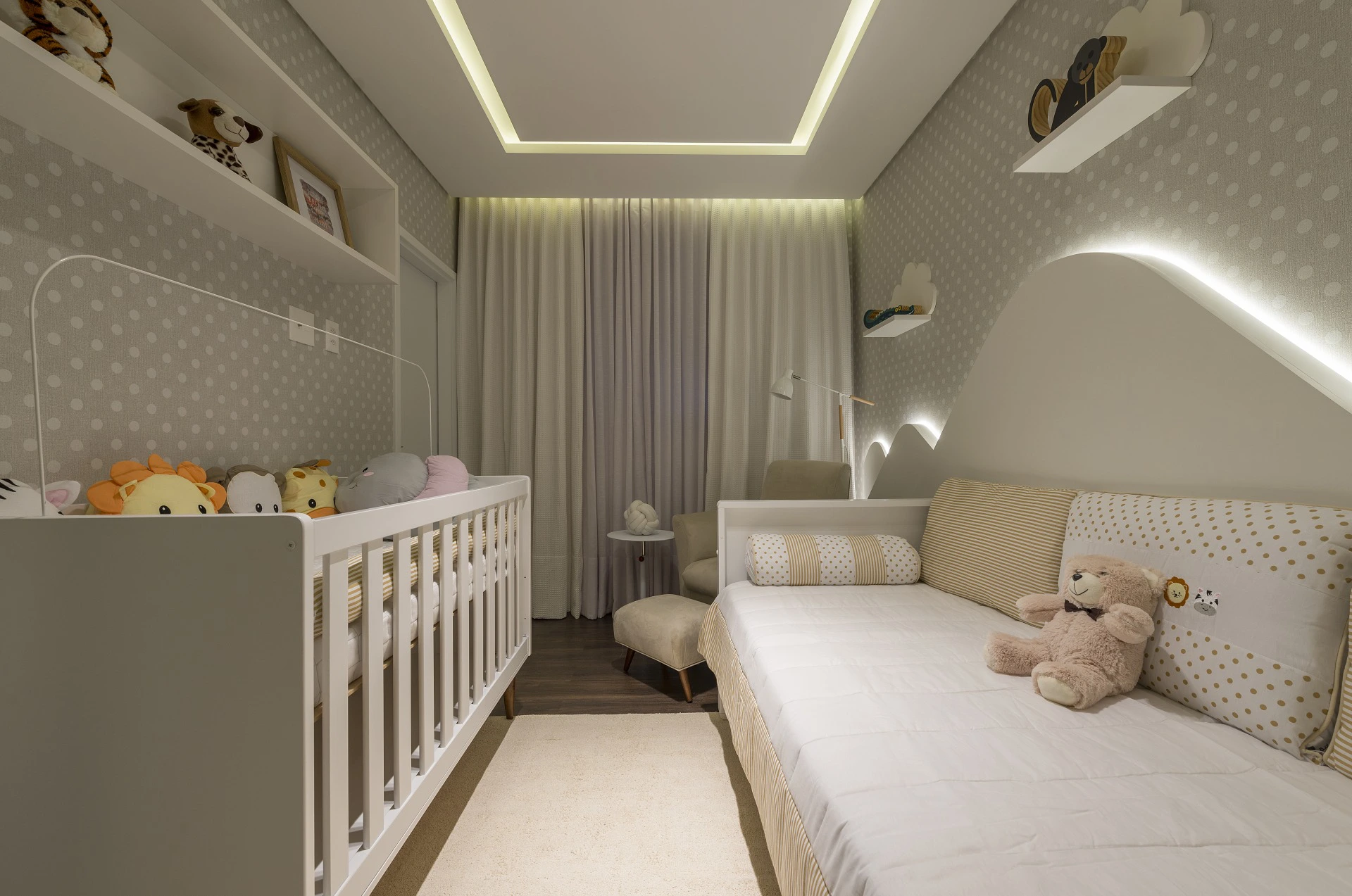 Quarto de bebê minimalista