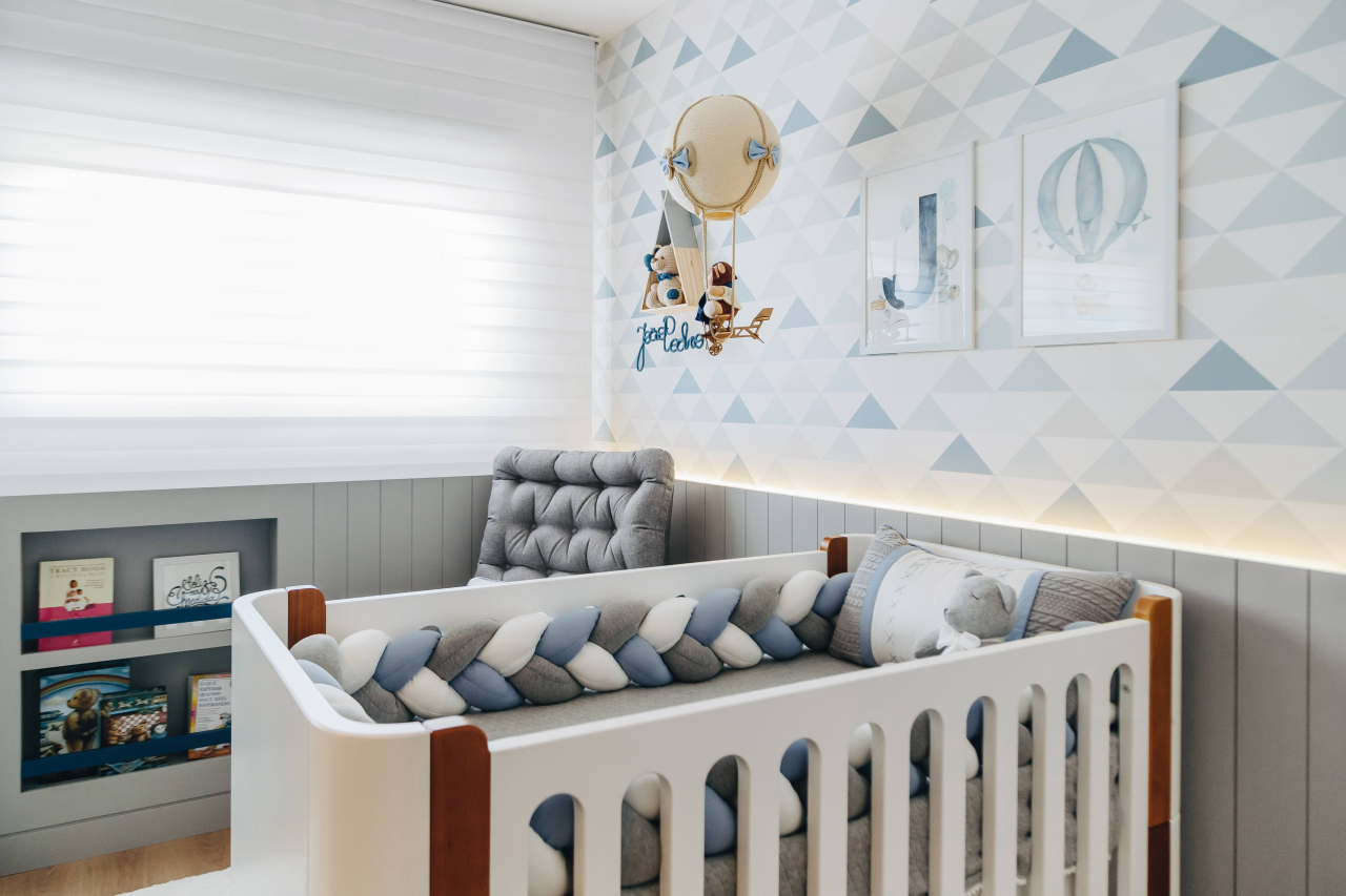 Quarto de bebê com tema natureza
