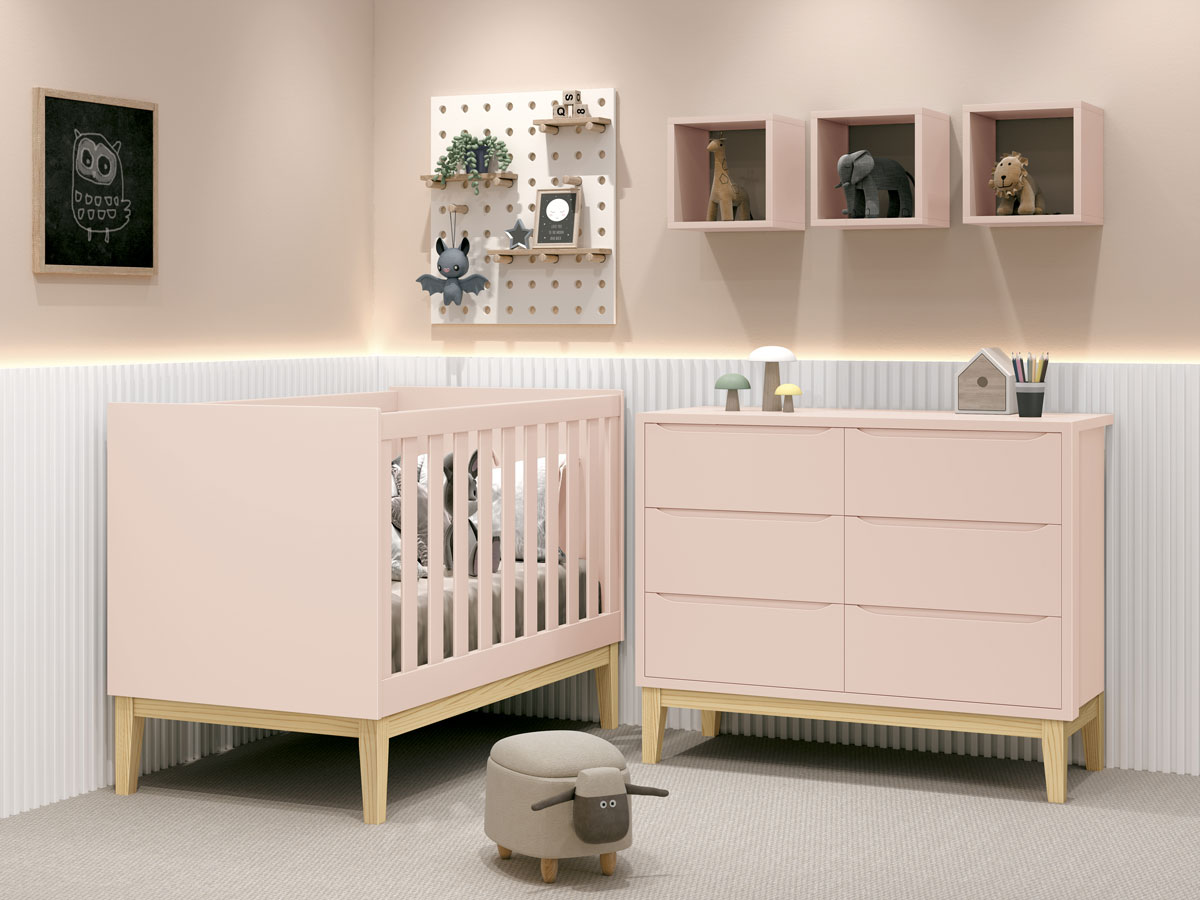 Quarto de bebê com tema nuvens