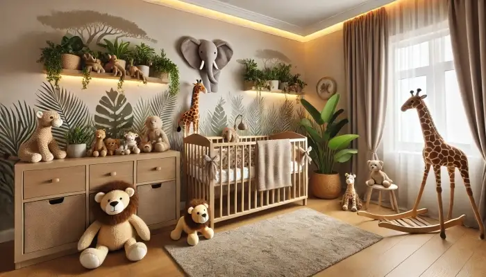 papel de parede safari para quarto de bebê