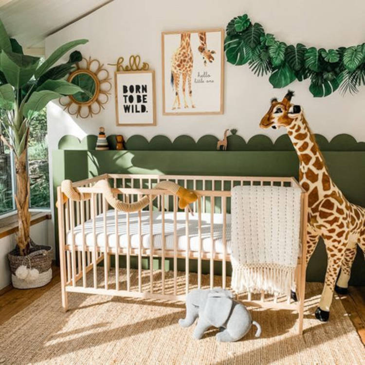 papel de parede safari para quarto de bebê