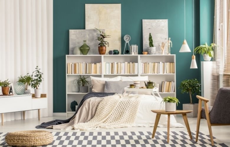 rack de madeira maciça para quarto de casal