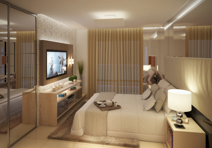 rack suspenso vs rack com pés para quarto de casal