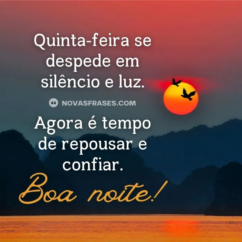 reflexão quinta-feira noite