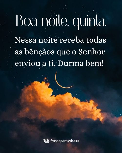 mensagem de quinta para dormir