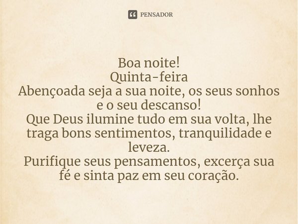 gratidão quinta-feira noite