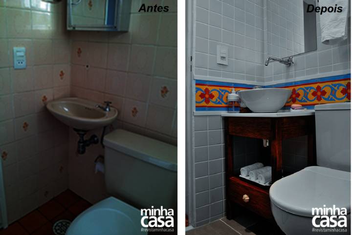 reforma de banheiro simples antes e depois