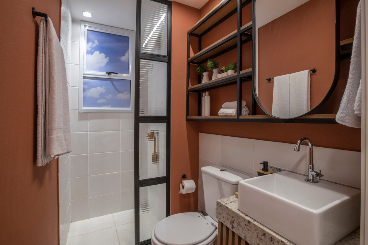 ideias de decoração banheiro social elegante