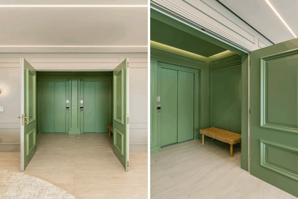 reforma de corredor com boiserie