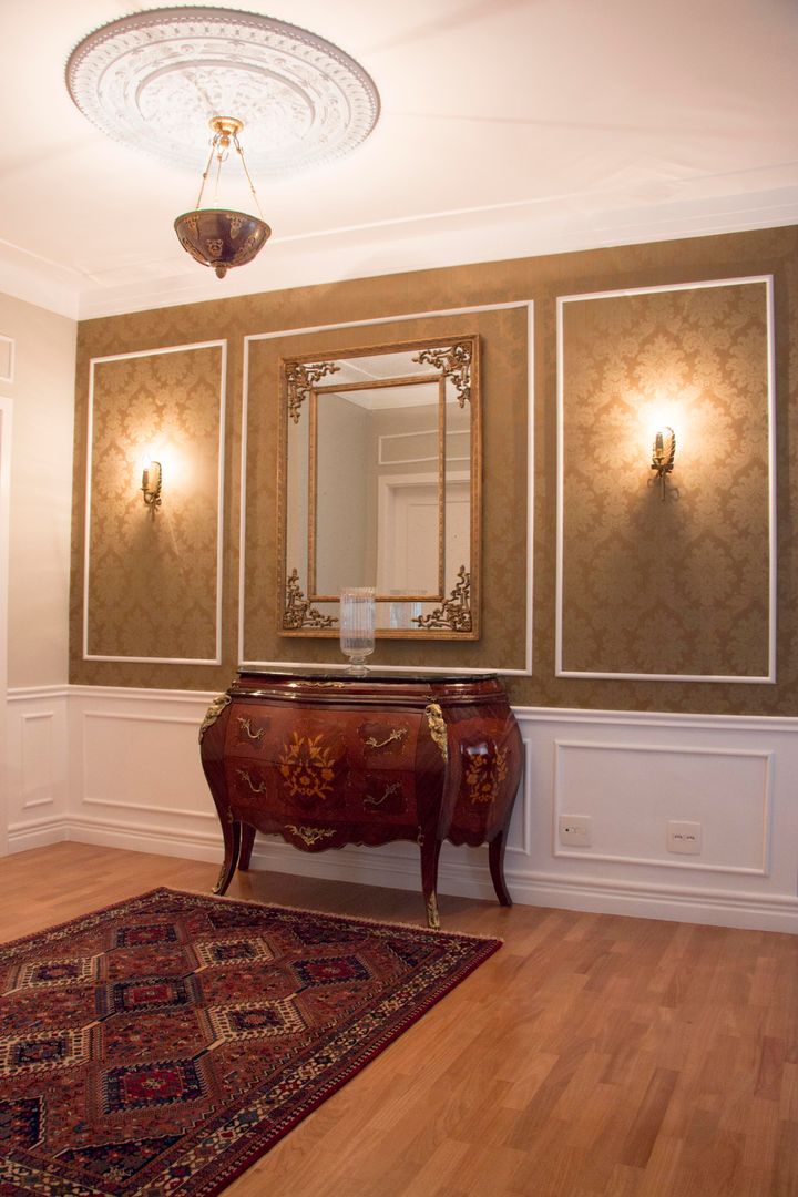 boiserie de poliestireno vs gesso para corredor